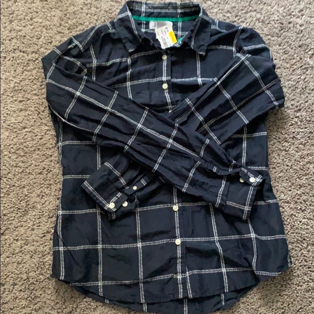 Blue button down
